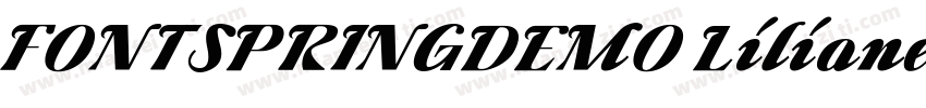 FONTSPRINGDEMO LilianeClasseMediumR字体转换